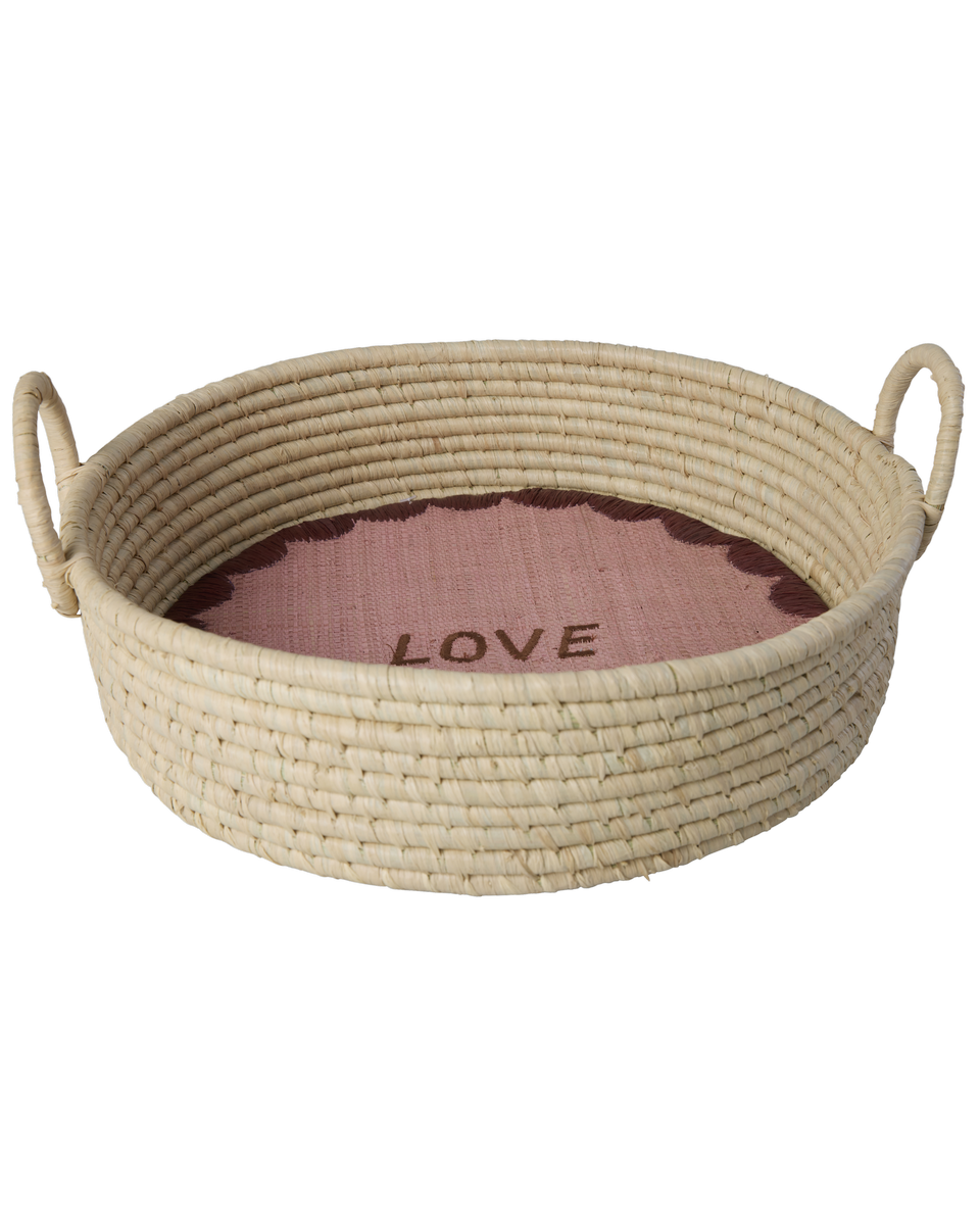 Karfa raffia - hringlaga/love