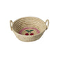 Karfa raffia - hringlaga/cherry