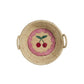 Karfa raffia - hringlaga/cherry