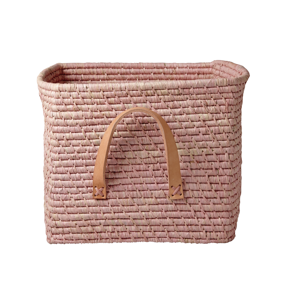 Karfa raffia - Miðstærð/Soft Pink
