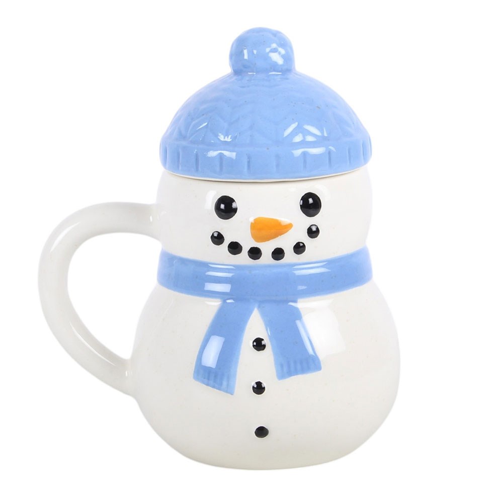 Bolli með loki - Blue Winter Snowman
