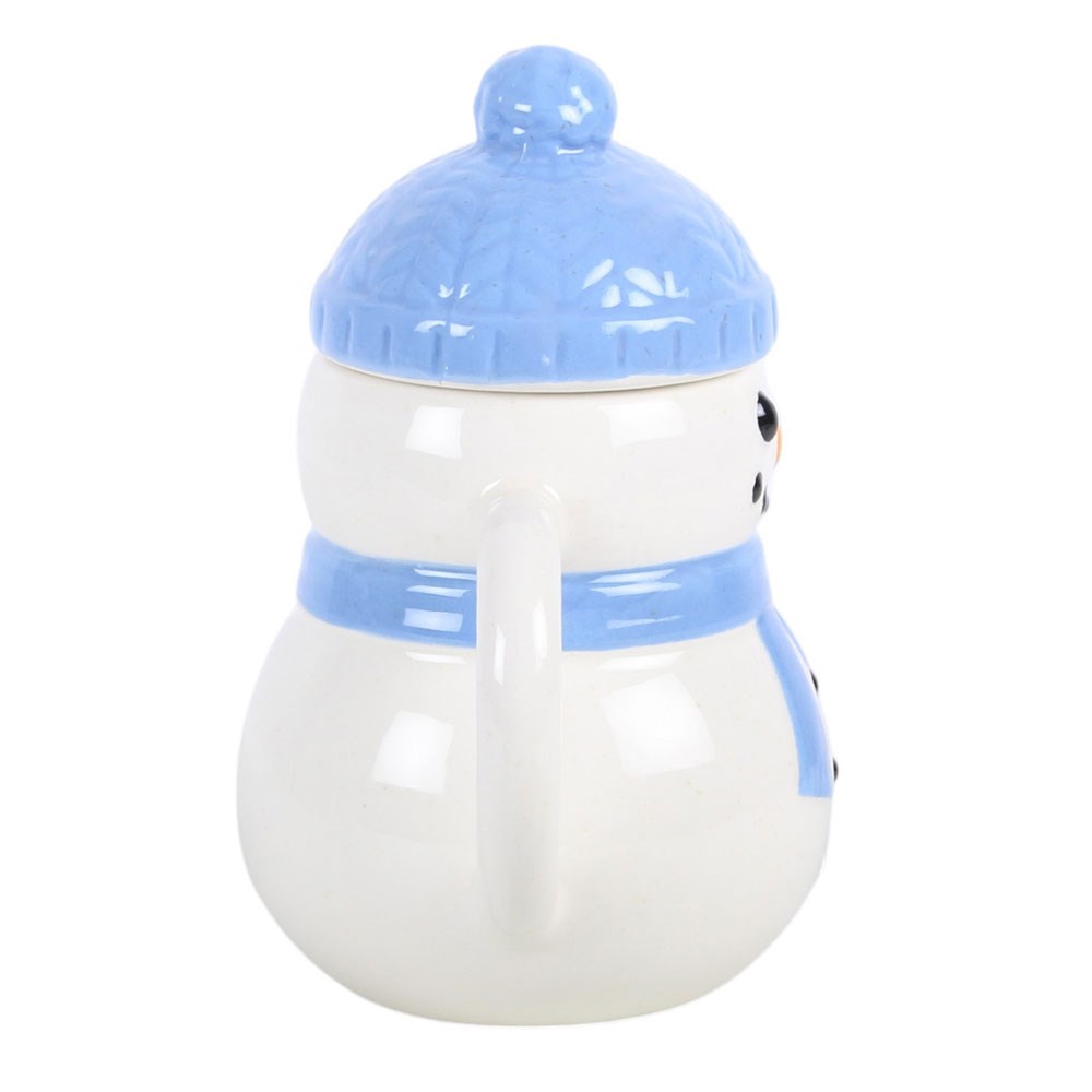 Bolli með loki - Blue Winter Snowman