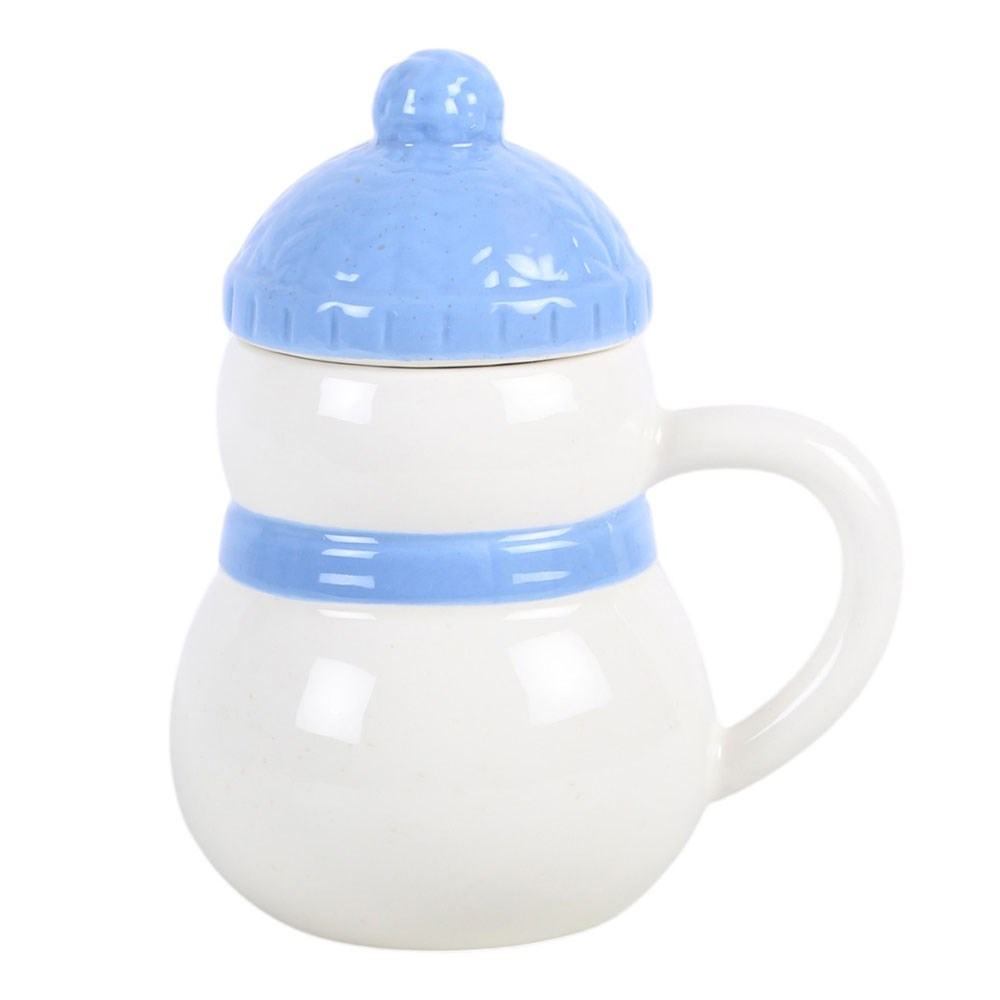 Bolli með loki - Blue Winter Snowman