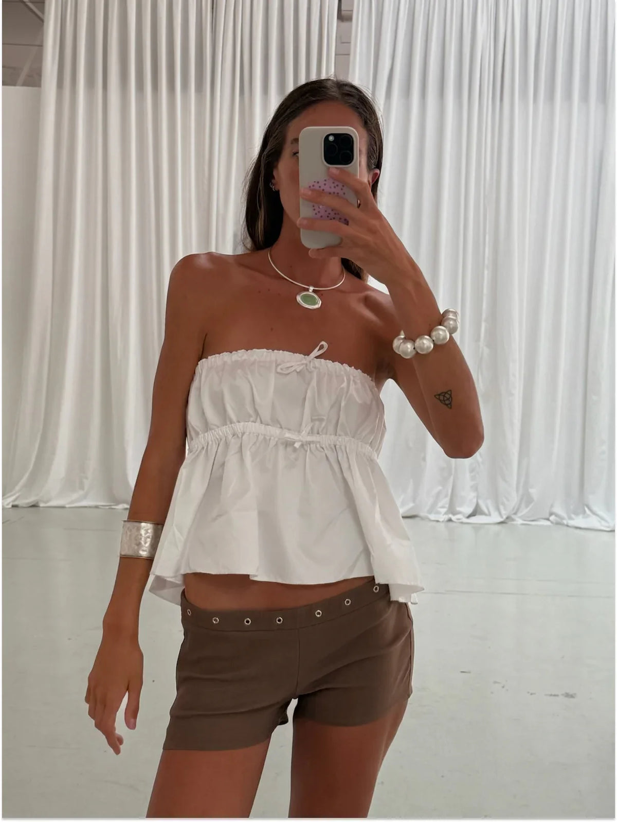 Camila Cream top/skirt