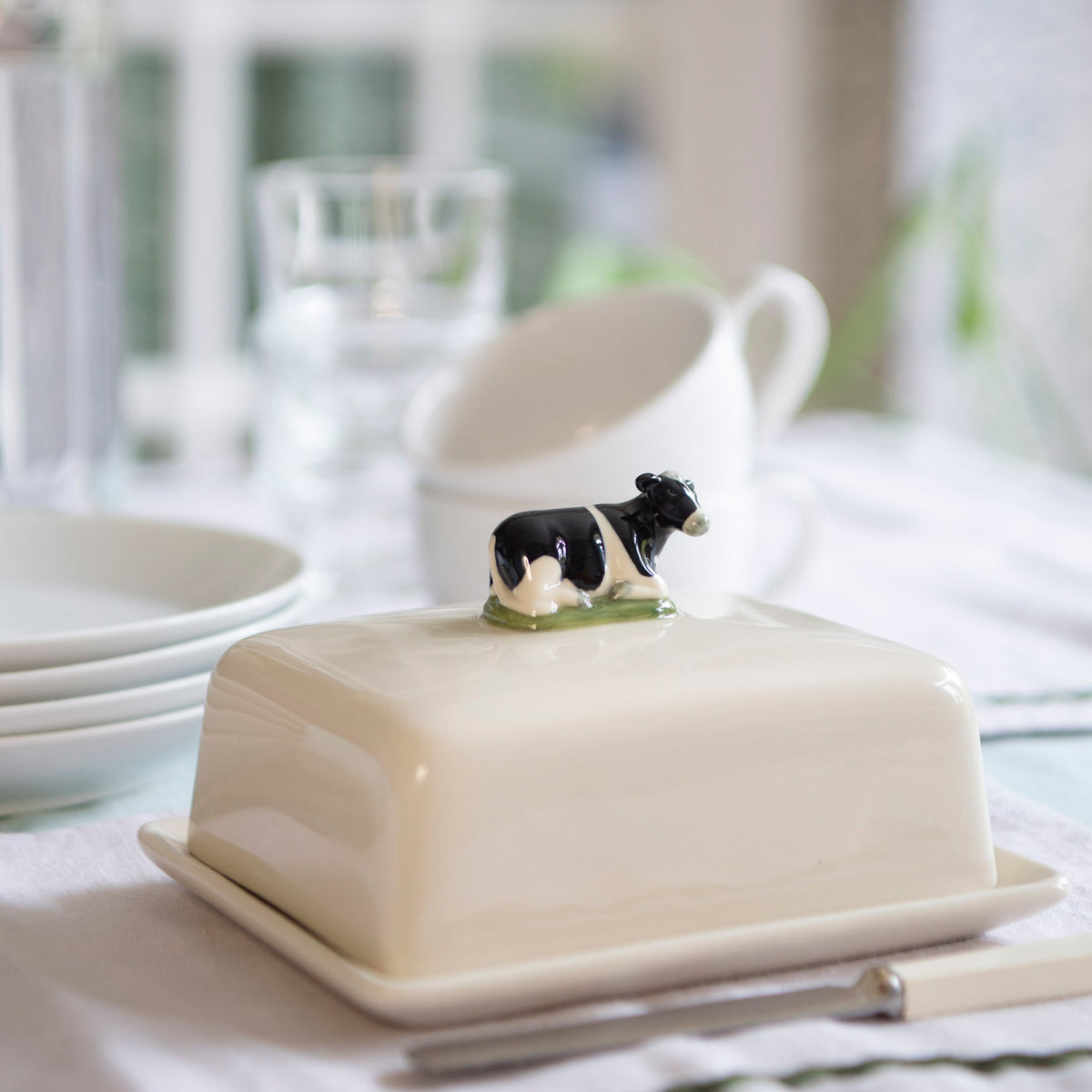 Smjördiskur með loki - Friesian Cow