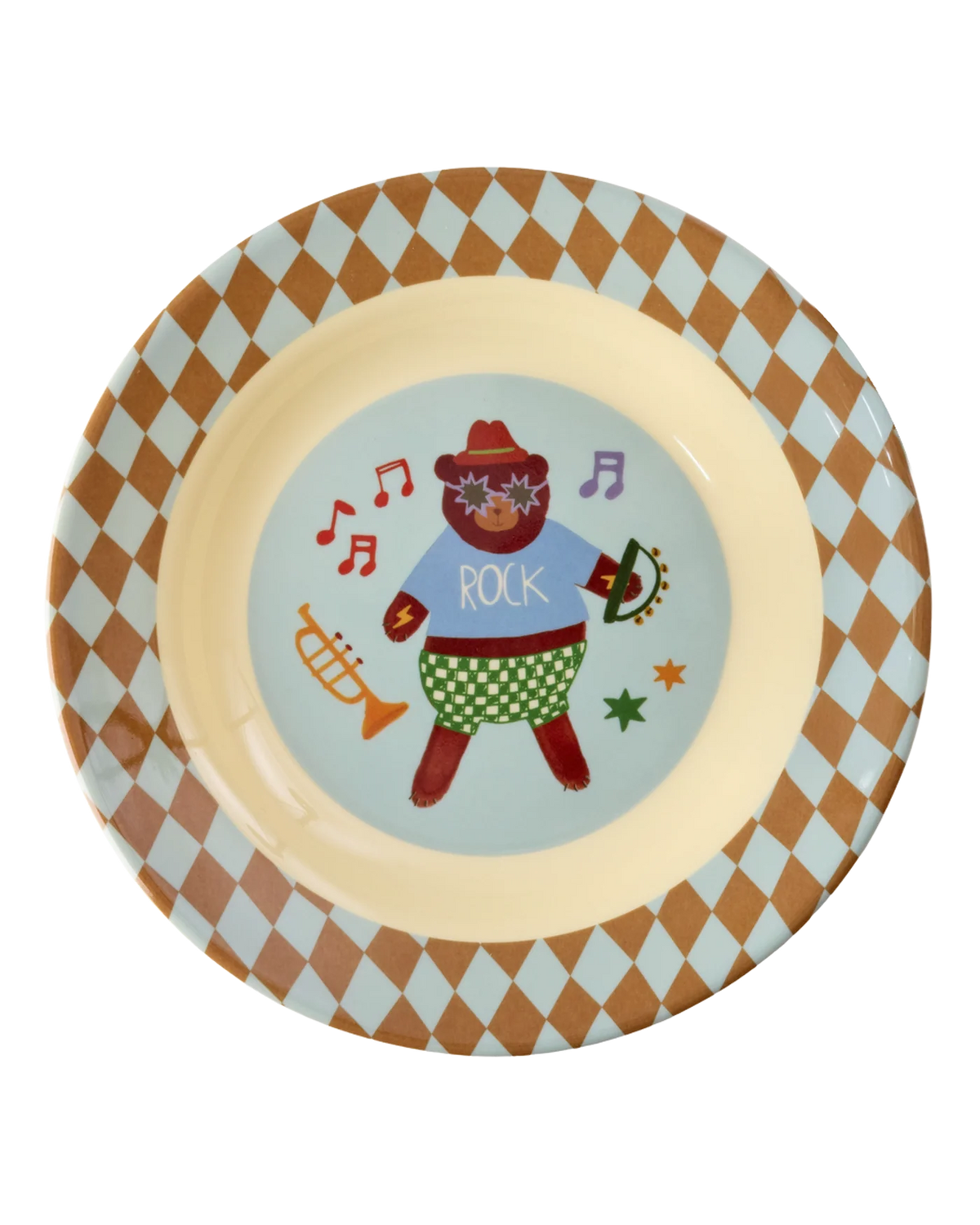 Skál melamine - Music band/blue