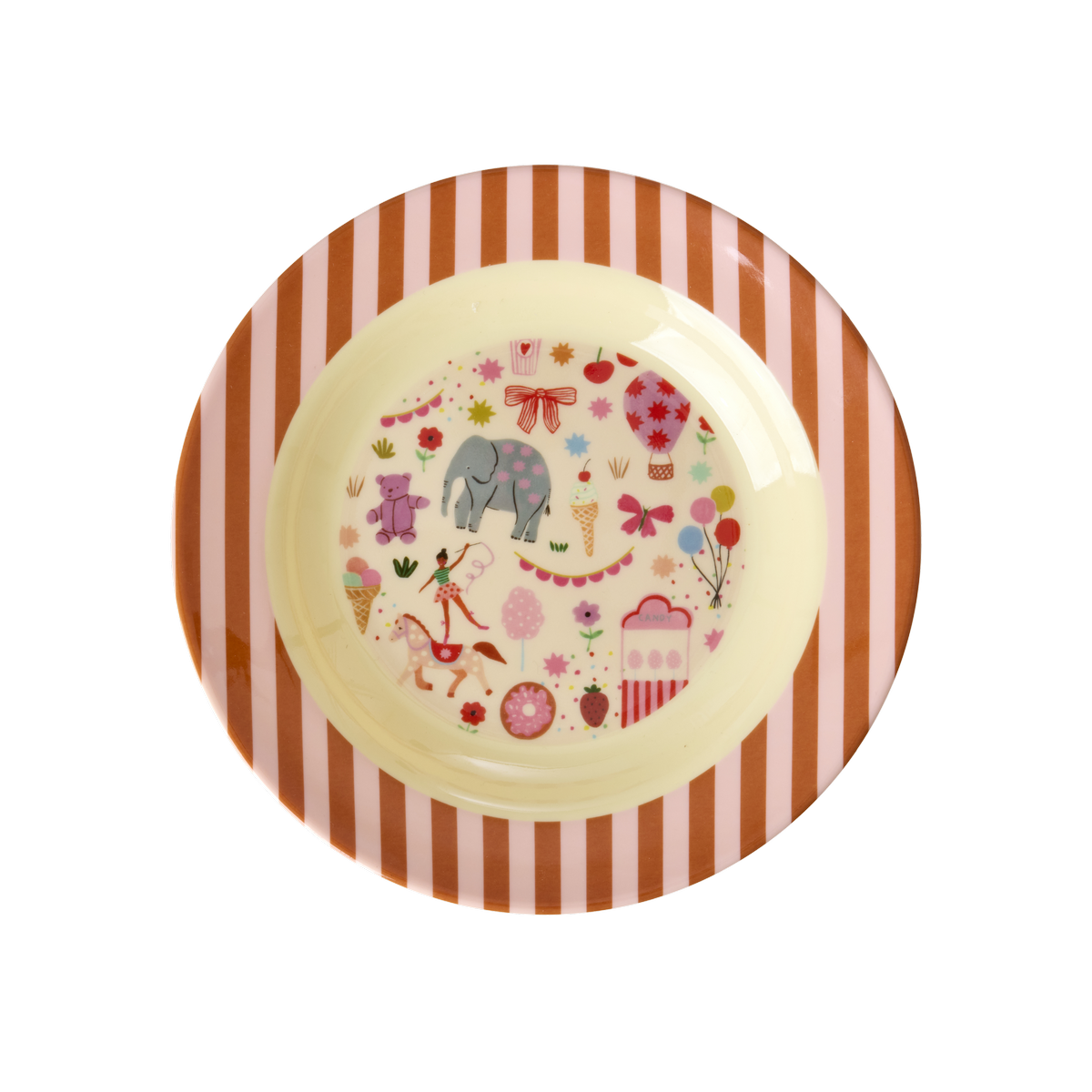 Djúpur diskur melamine - Fun Fair/Pink