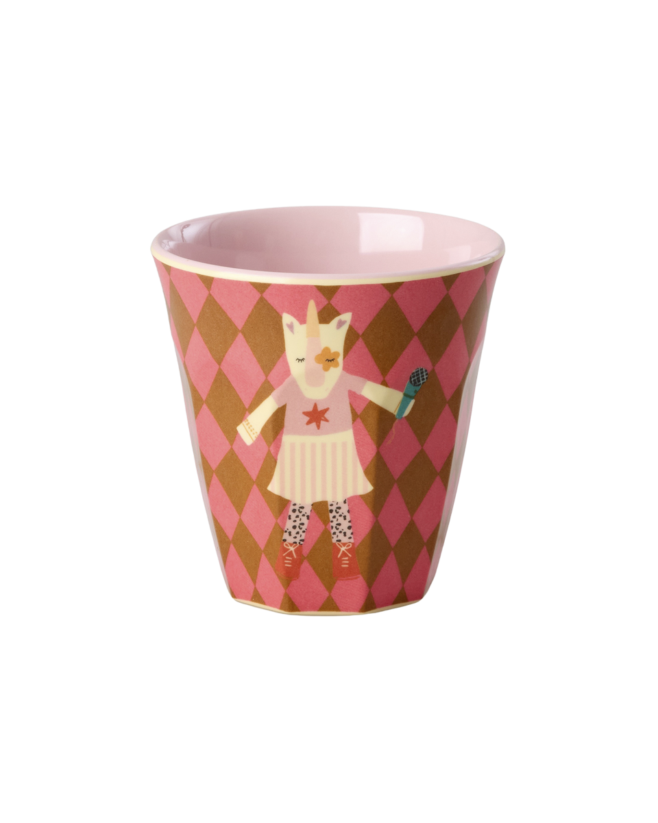 Glös melamine 6 stk. lítil  - Music band/pink