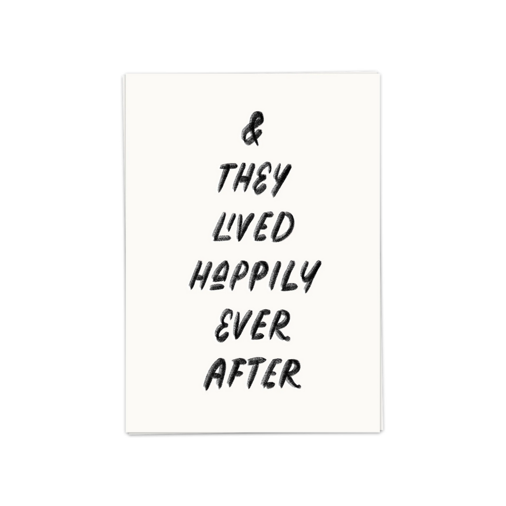 Kort - Happily ever after (gold foil)