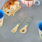 Skeið og gaffall melamine - Nathalie Lété Print/Blue