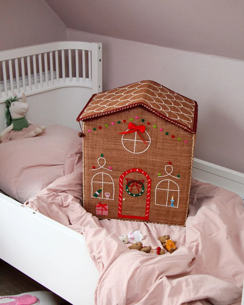 Karfa raffia - Gingerbread house