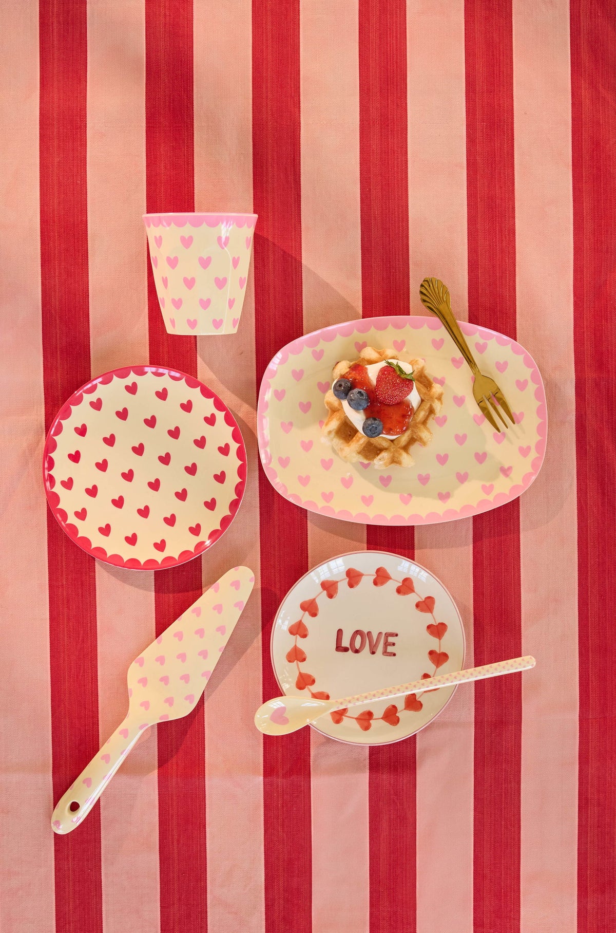 Kökuspaði melamine - hearts
