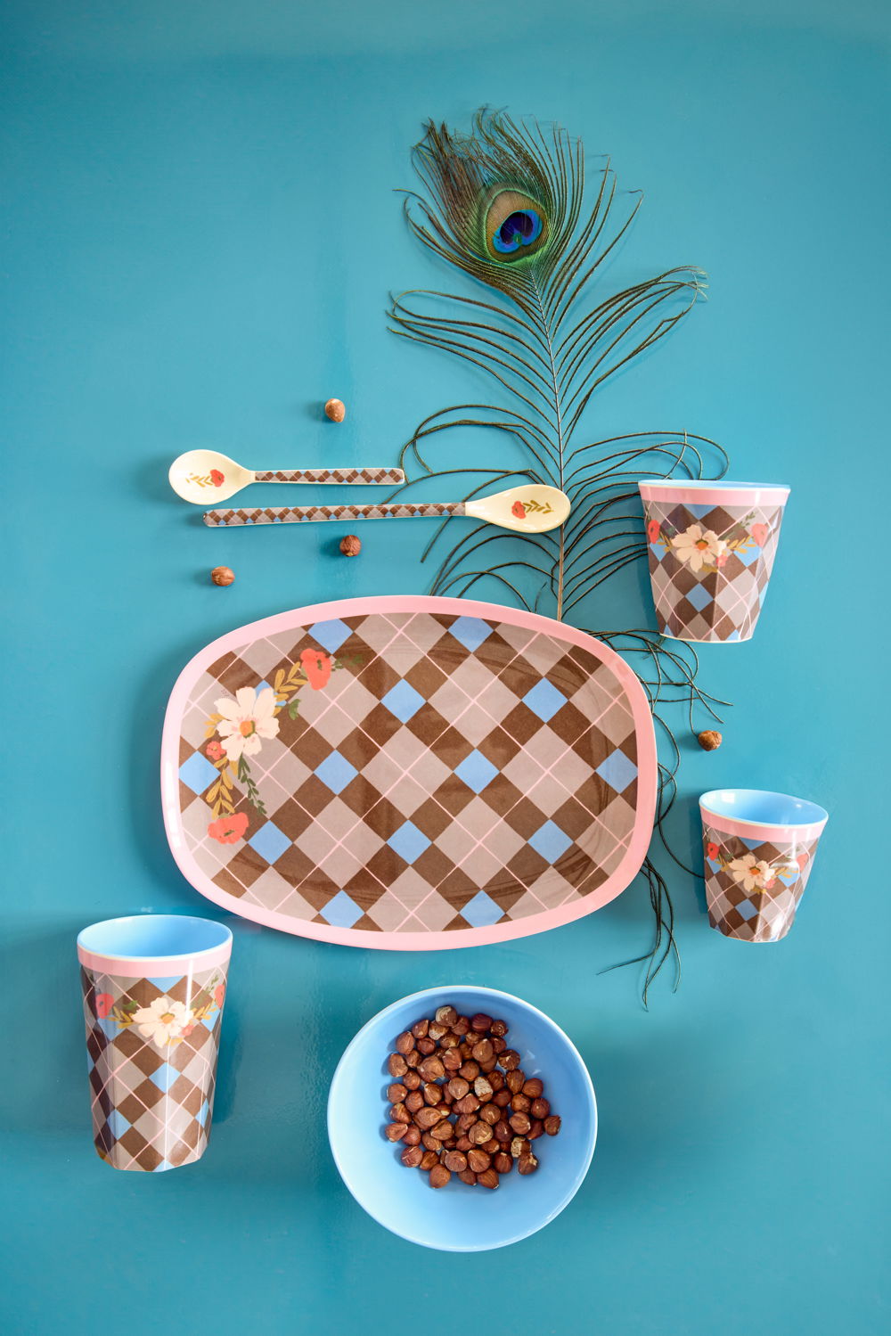 Skál melamine stór - Gorgeous Tile Print