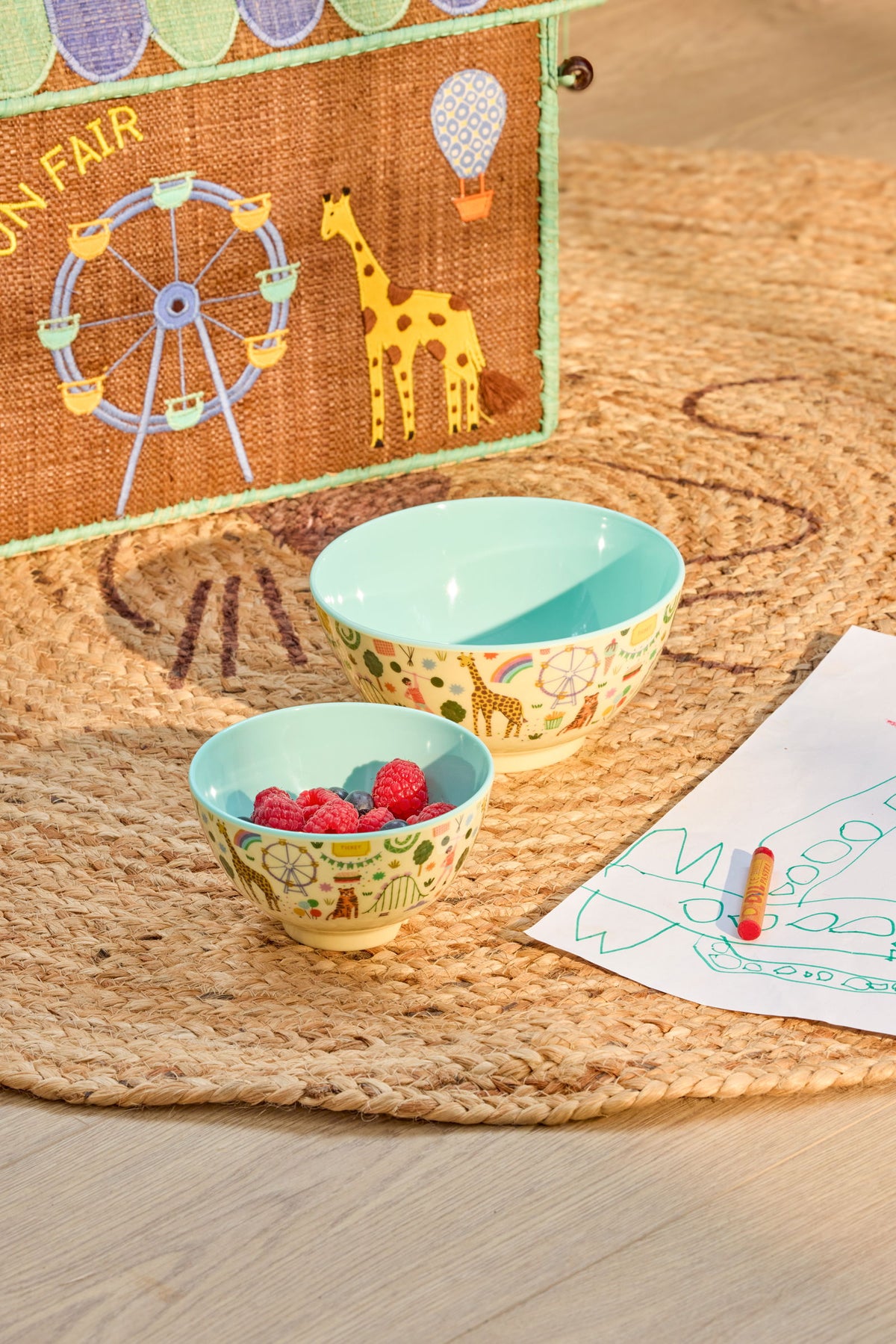 Skál melamine stór - Fun Fair/Mint