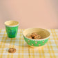 Skál melamine stór - Snoopy/green