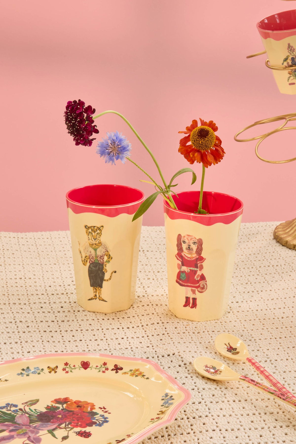 Glös há melamine 2 stk. - Nathalie Lété red