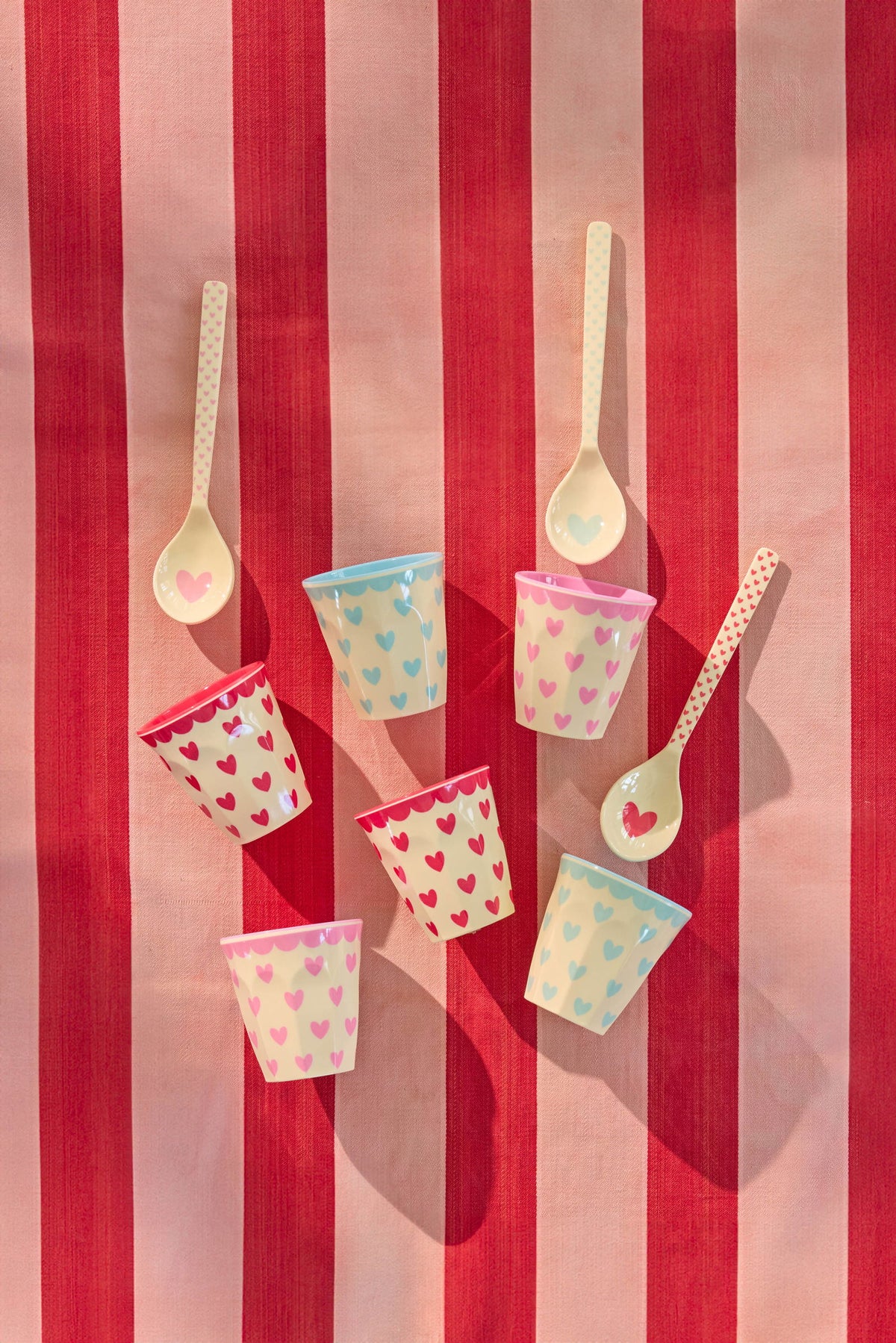 Espresso glös melamine 6 stk. - Hearts