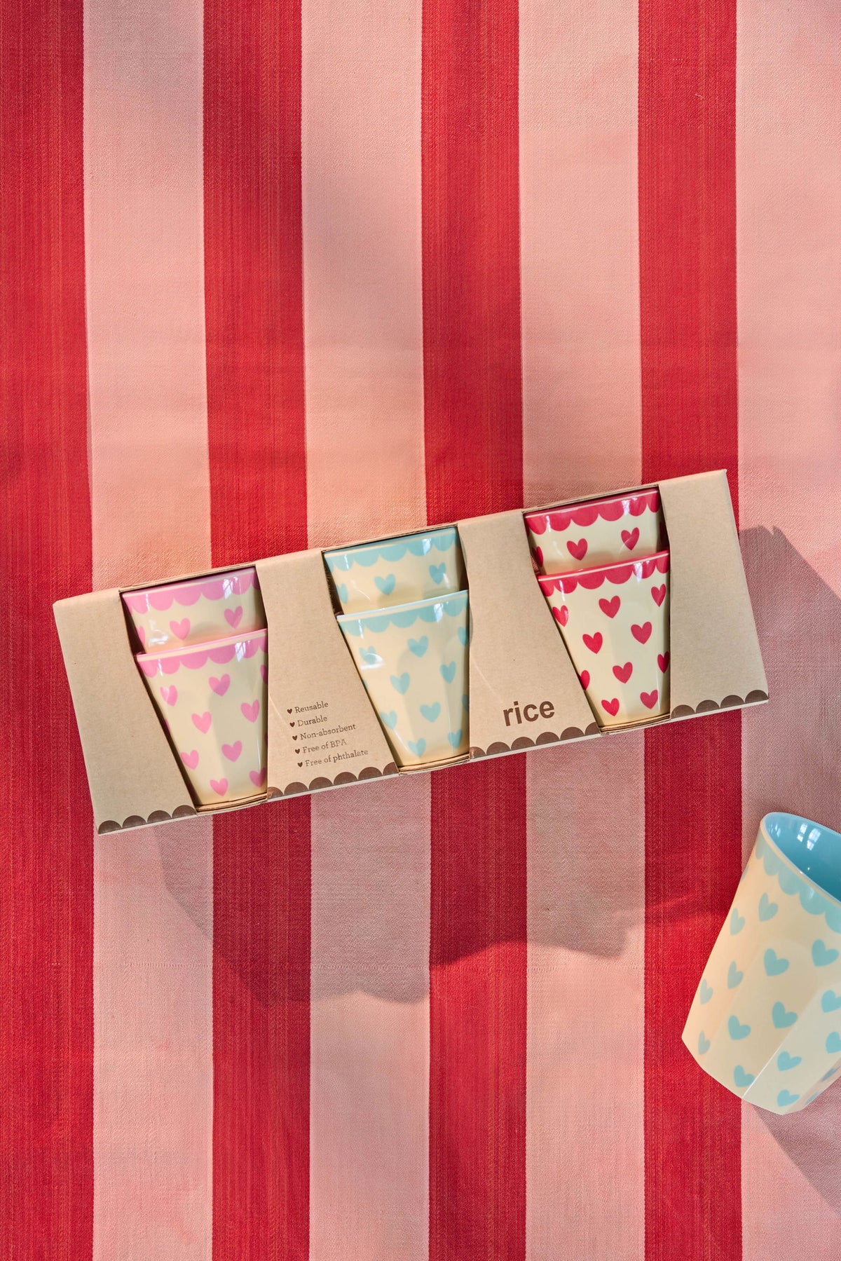 Espresso glös melamine 6 stk. - Hearts