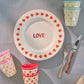Glös melamine 6 stk. - Hearts print