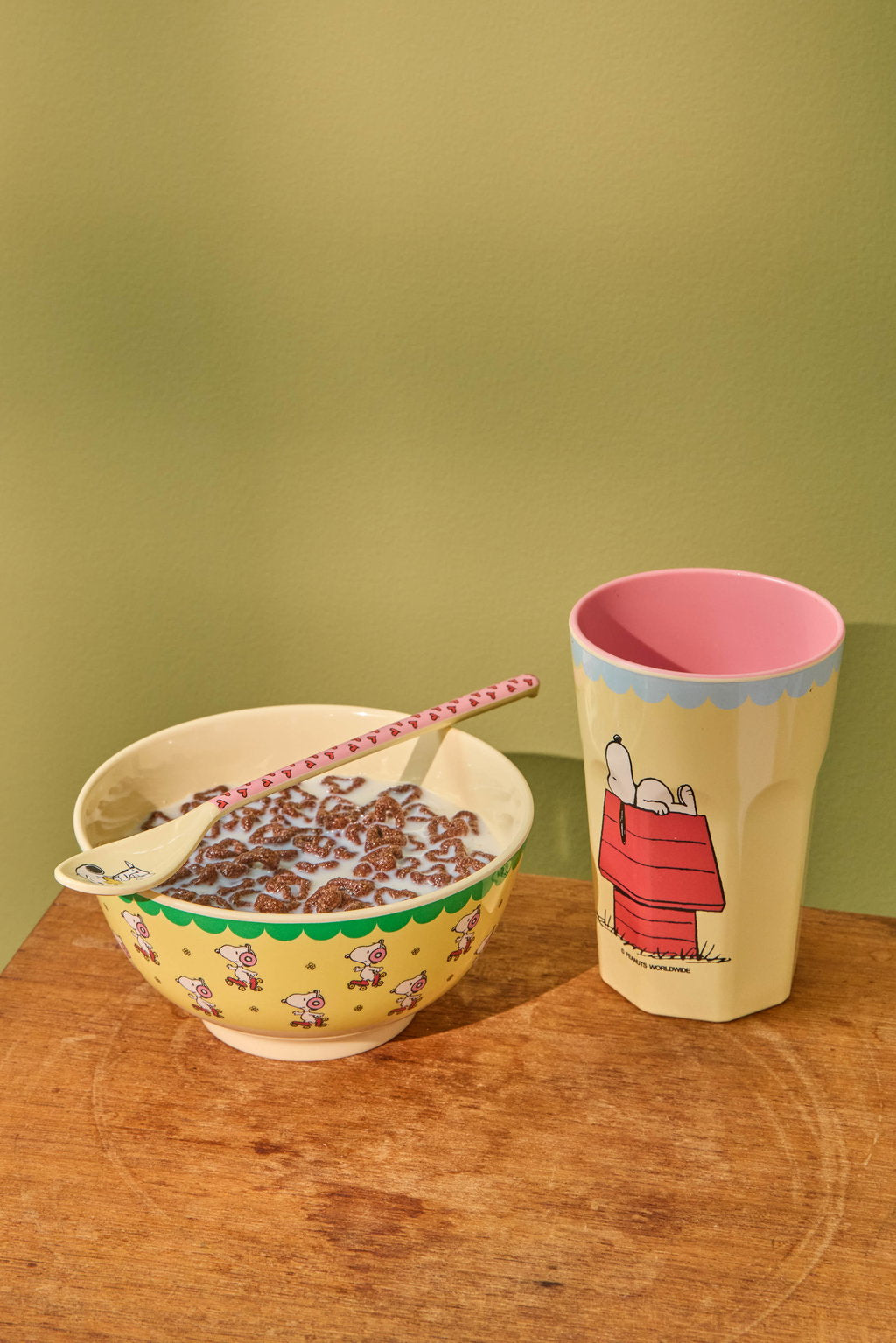 Skál melamine stór - Snoopy/Yellow