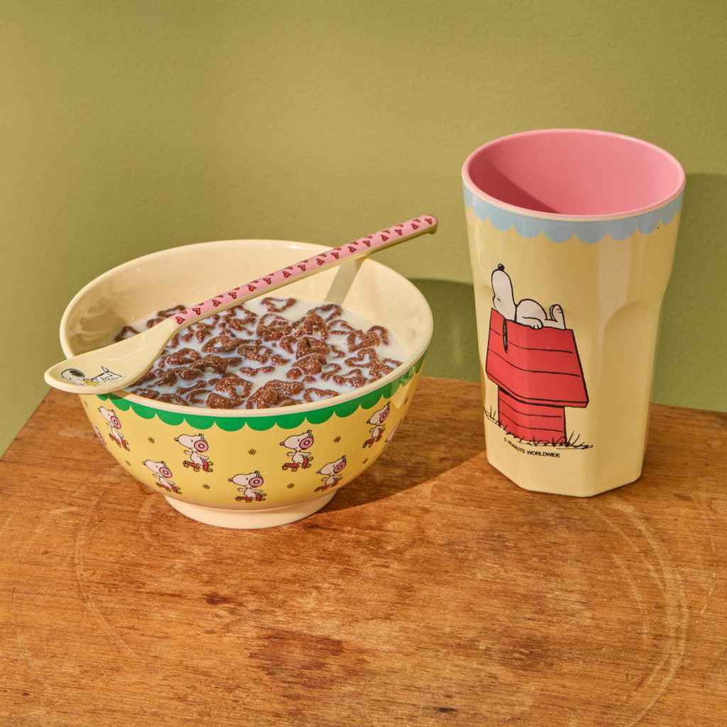 Glas melamine hátt - Snoopy/Cream