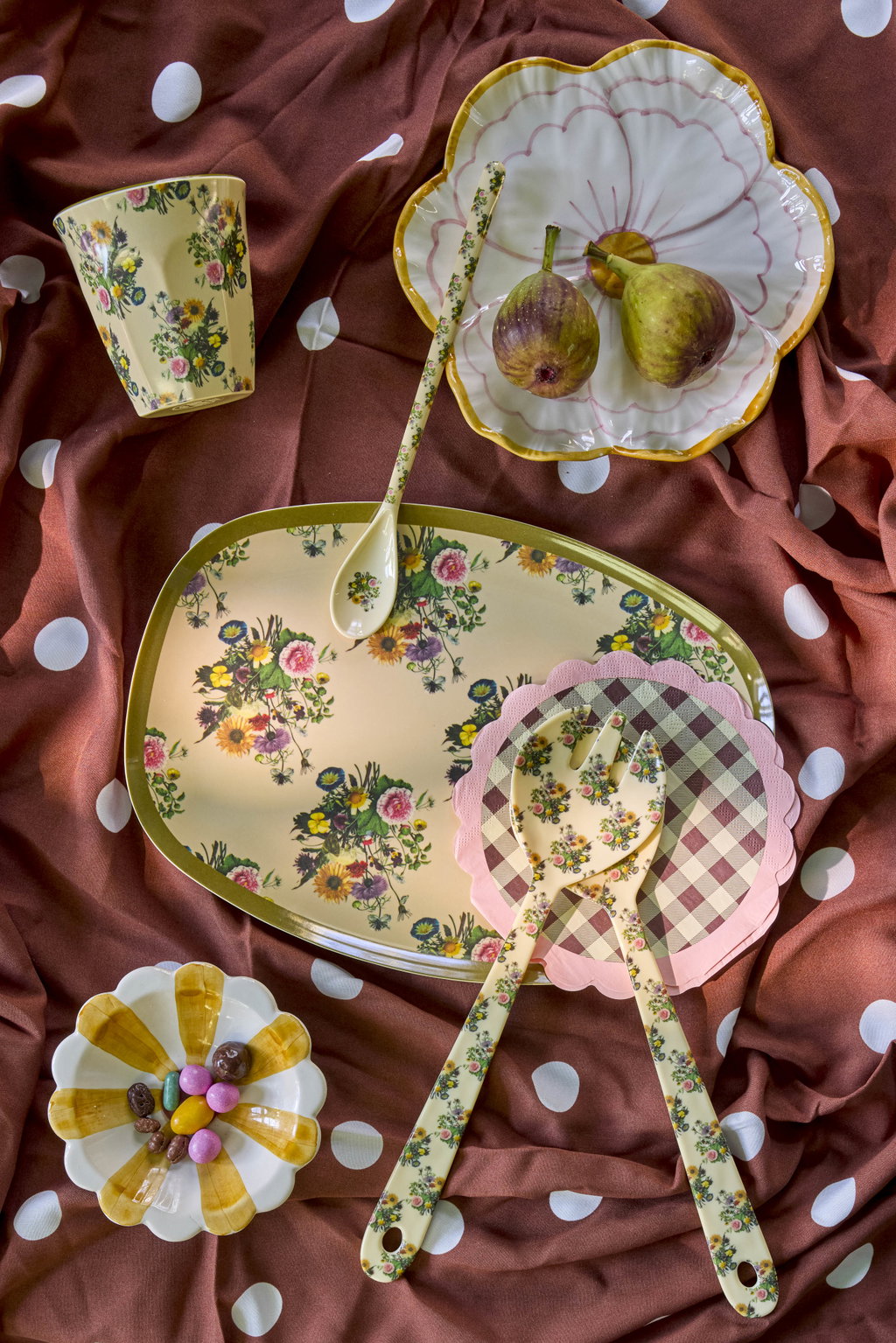 Glas melamine - Retro Bouqet