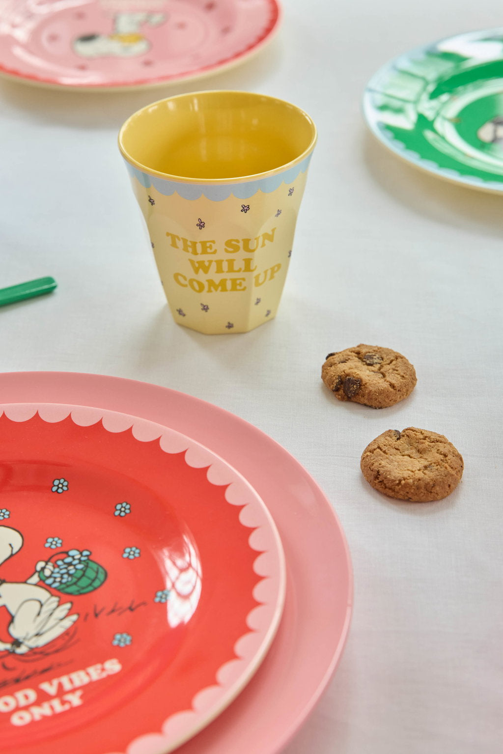 Glas melamine - Snoopy/Cream
