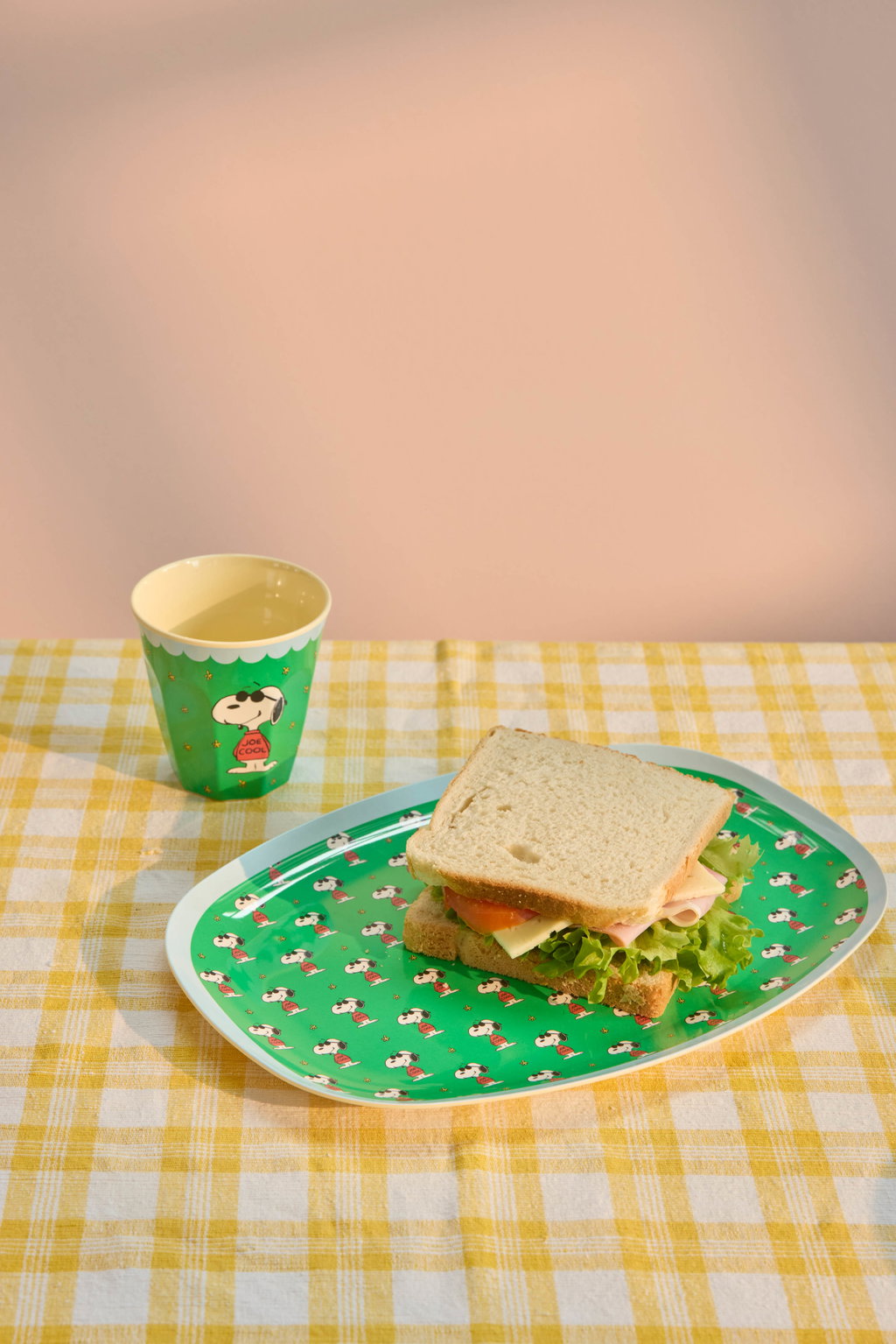 Glas melamine - Snoopy/Green