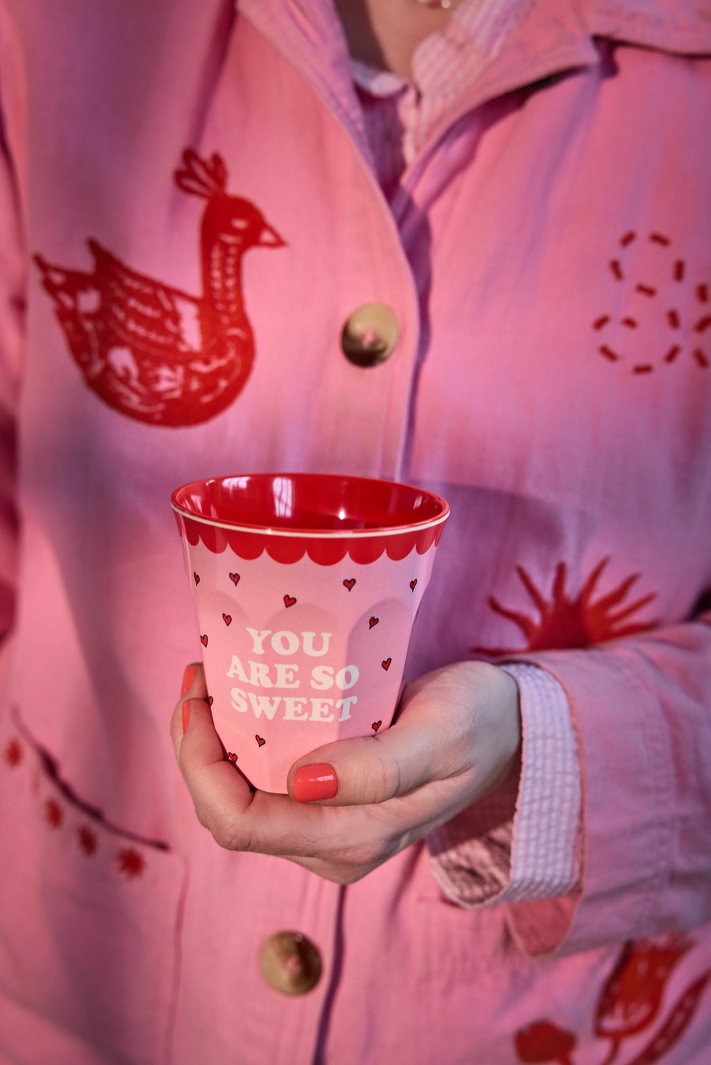 Glas melamine - Snoopy/Pink