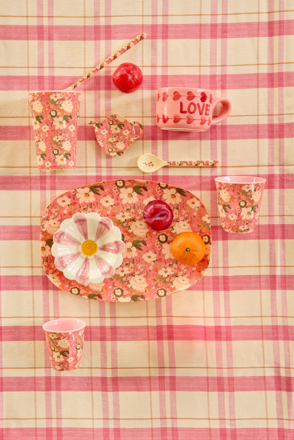 Glas melamine - Alison Flower