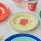Hliðardiskur melamine - Snoopy/Cream