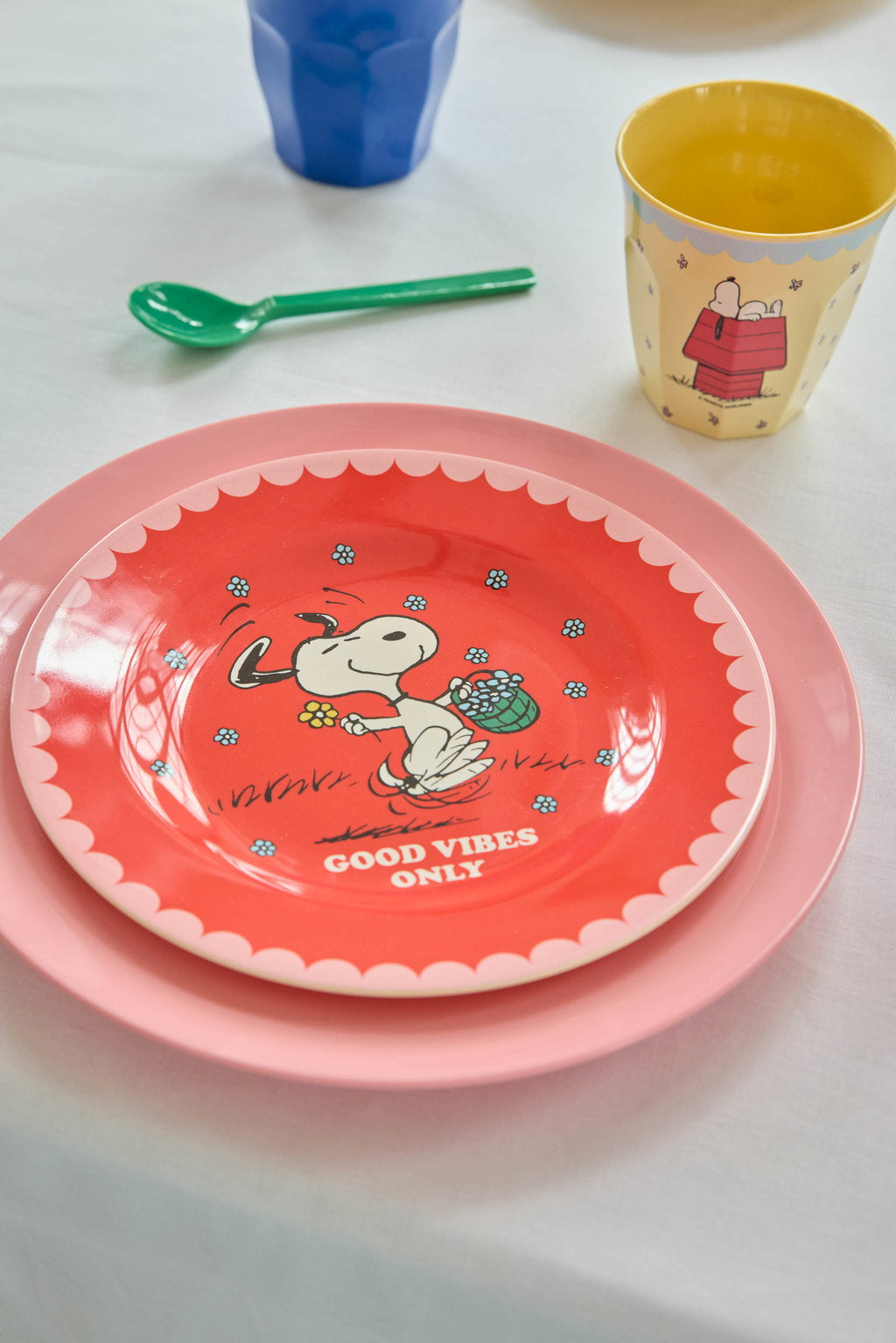 Glas melamine - Snoopy/Cream
