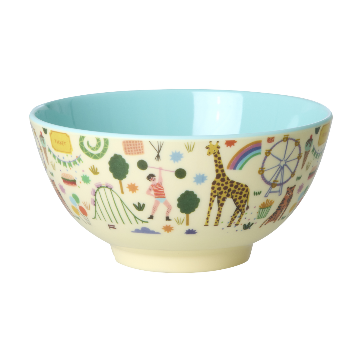 Skál melamine stór - Fun Fair/Mint