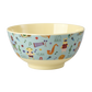 Skál melamine stór - Music band/blue