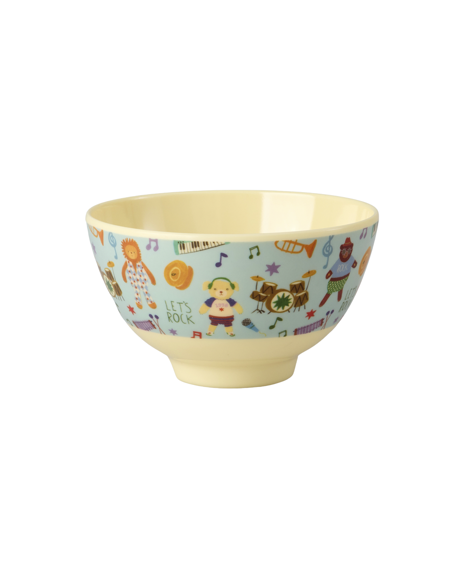Skál melamine lítil - Music band/blue