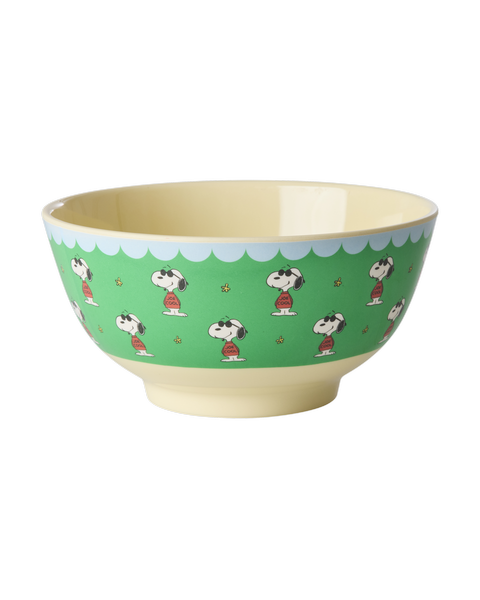 Skál melamine stór - Snoopy/green