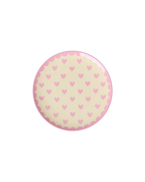 Kökudiskur melamine - Heart print/pink