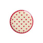 Kökudiskur melamine - Heart print/red