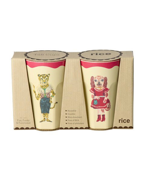 Glös há melamine 2 stk. - Nathalie Lété red