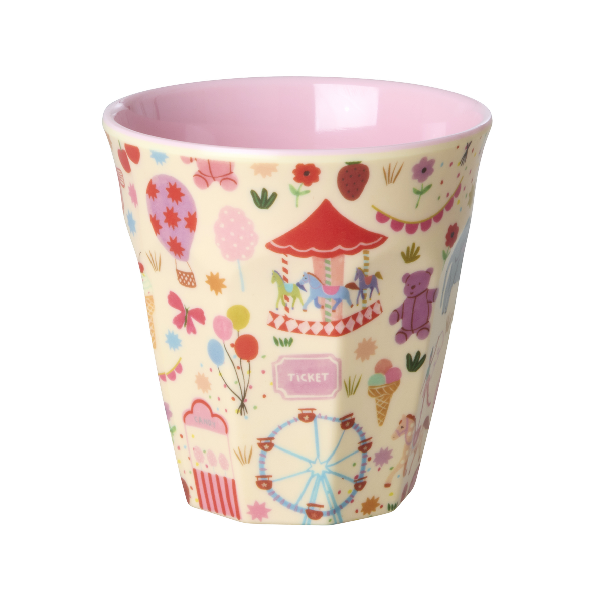 Glas melamine - Fun Fair/Pink