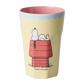 Glas melamine hátt - Snoopy/Cream