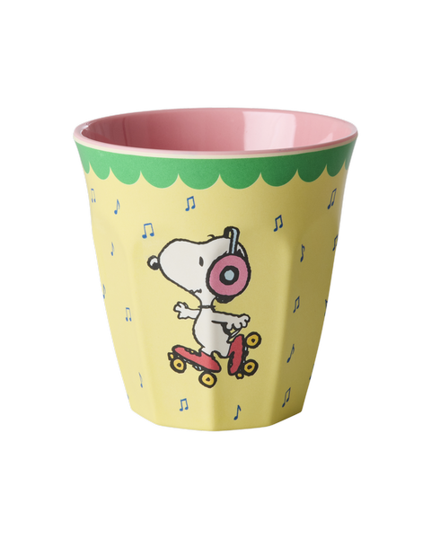 Glas melamine - Snoopy/Yellow