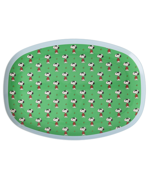 Framreiðsludiskur stór melamine - Snoopy/Green