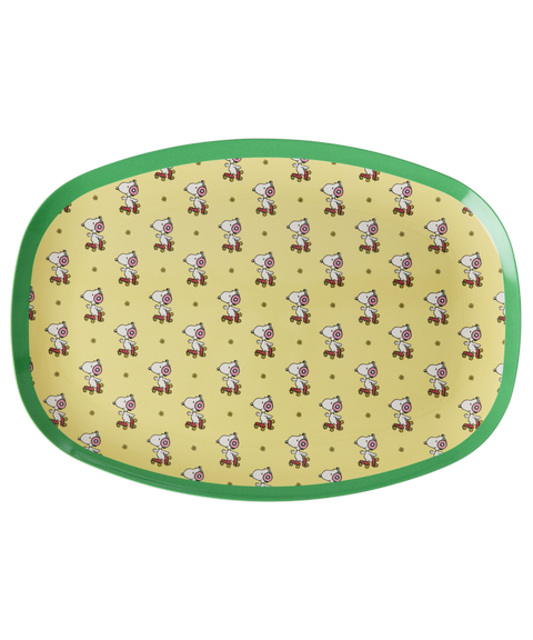 Framreiðsludiskur stór melamine - Snoopy/Yellow