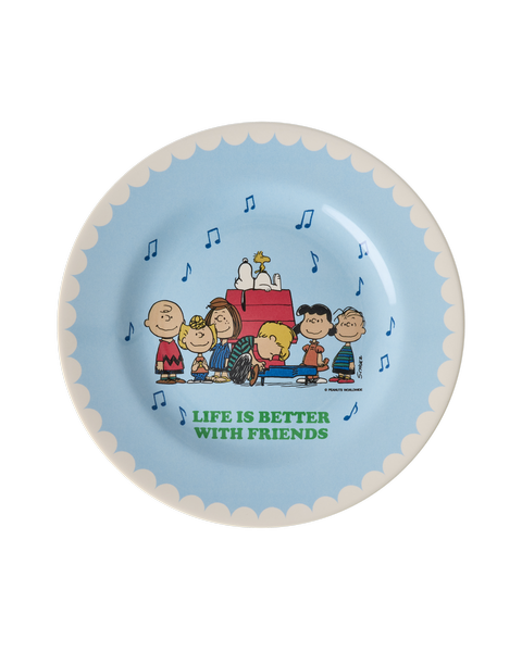 Hliðardiskur melamine - Snoopy/Soft blue