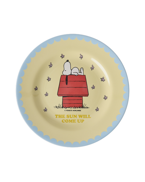 Hliðardiskur melamine - Snoopy/Cream