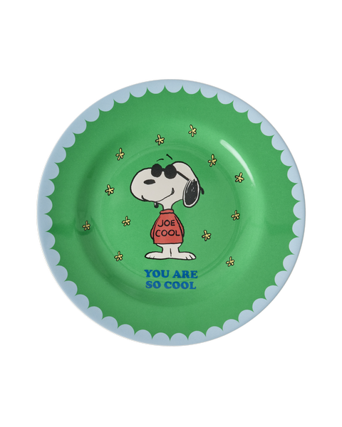 Hliðardiskur melamine - Snoopy/Green