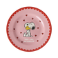 Hliðardiskur melamine - Snoopy/Pink
