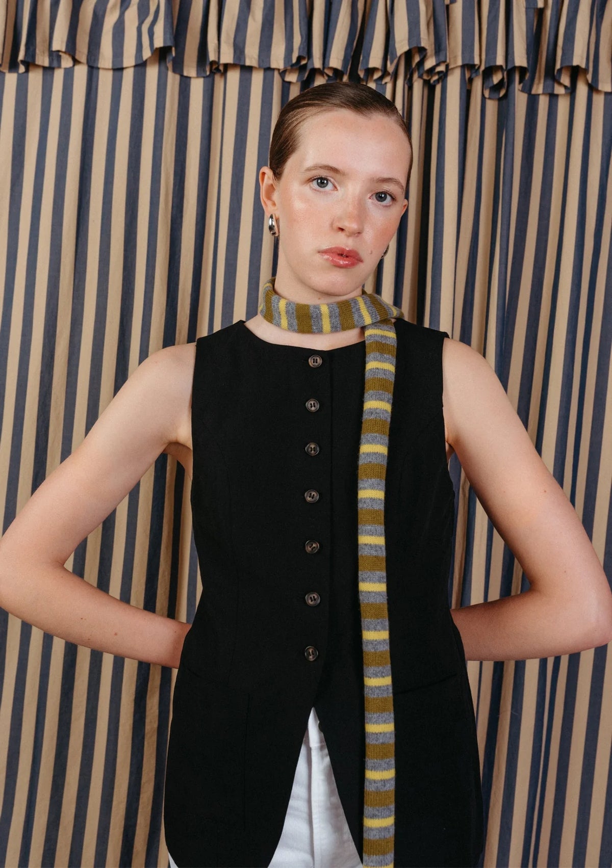 Neck Tie - Green Stripe