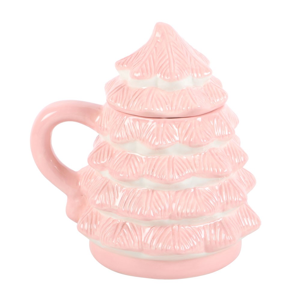 Bolli með loki - Pink christmas tree